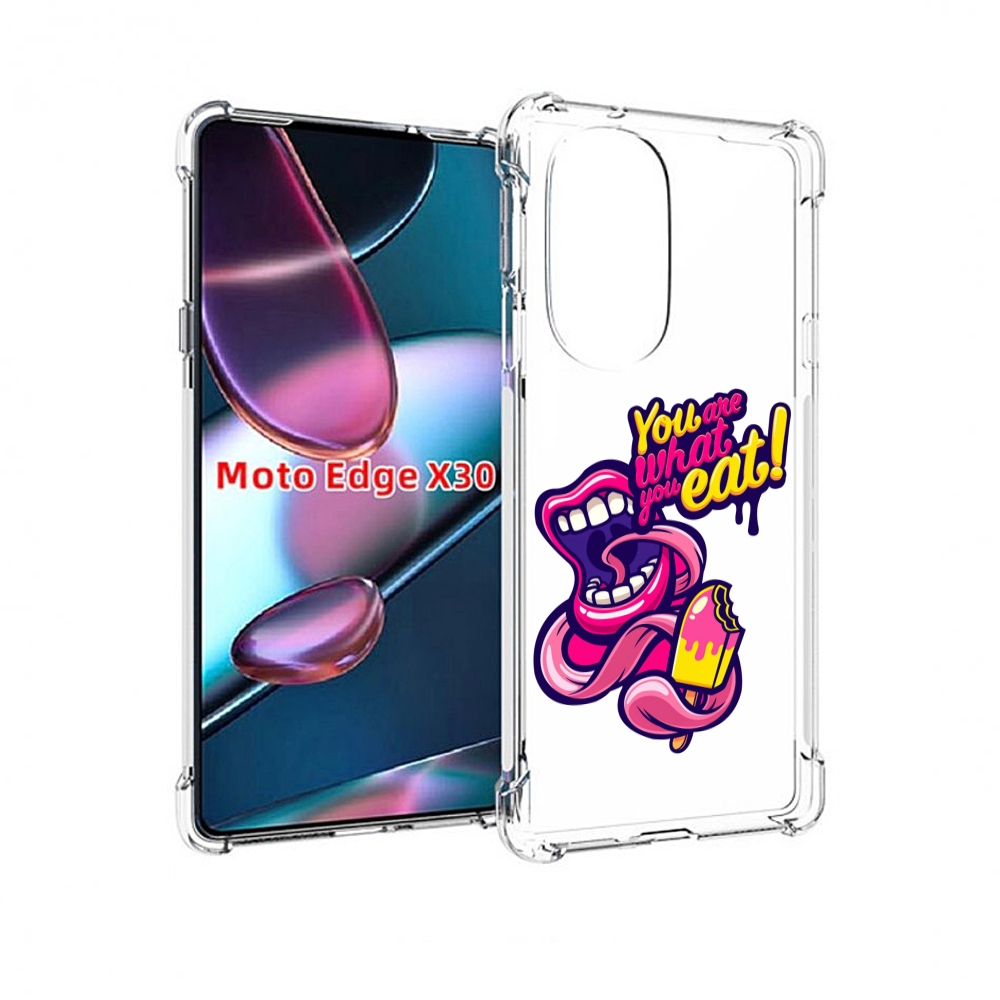 

Чехол MyPads ты-то-что-ты-ешь для Motorola Moto Edge X30, Прозрачный, Tocco