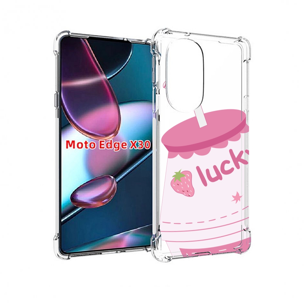 

Чехол MyPads удачный-напиток для Motorola Moto Edge X30, Прозрачный, Tocco