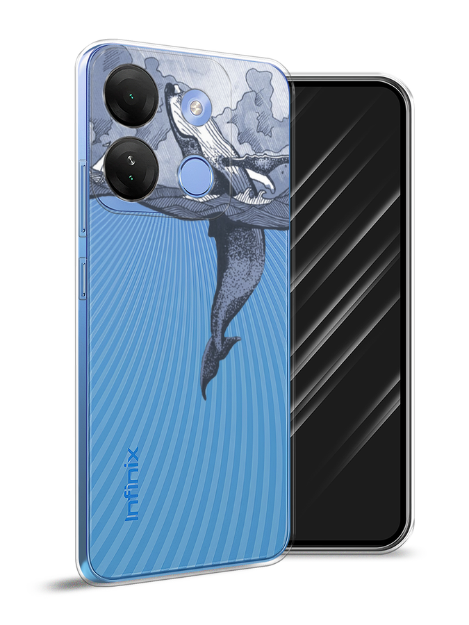 

Чехол Awog на Infinix Smart 7 HD "Два измерения", Голубой;черный;прозрачный, 3103850-7