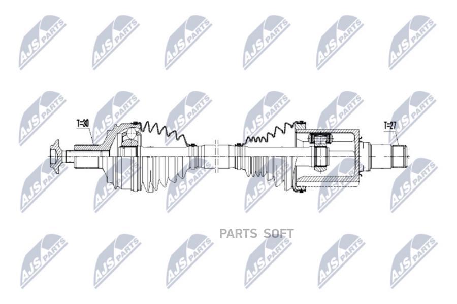 

NTY 'NPWME078 Вал полуоси (привод в сборе) mercedes glc 4matic 15- /atm,переднийa,правый/