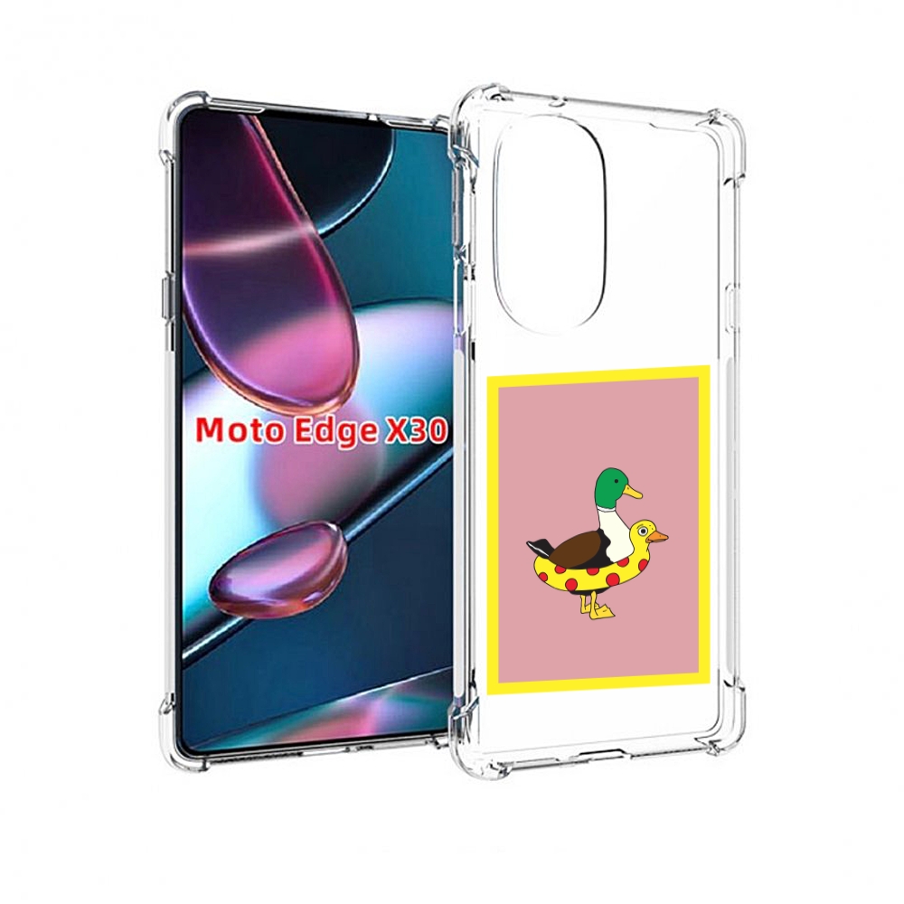 

Чехол MyPads утка в круге надувном для Motorola Moto Edge X30, Прозрачный, Tocco