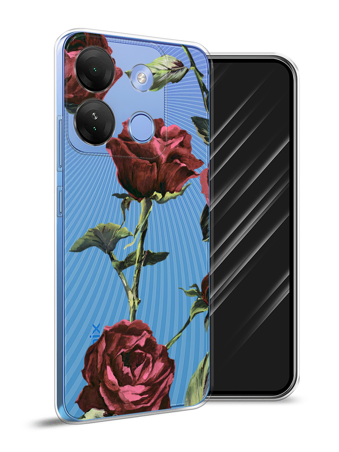 

Чехол Awog на Infinix Smart 7 HD "Бордовые розы фон", Бордовый, 3103850-8