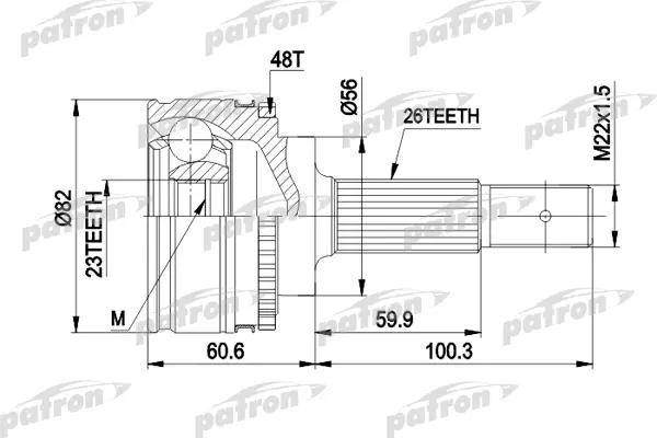 

Шрус Наружн К-Кт 26X56X23 Abs:48T Toyota: Avensis 1.8 Vvt-I 00-03, Avensis 1.8 Vvt-I Униве