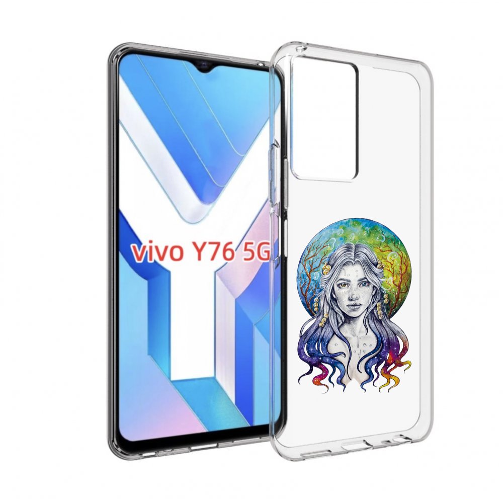 

Чехол MyPads девушка с красивыми волосами для Vivo Y76 5G, Прозрачный, Tocco