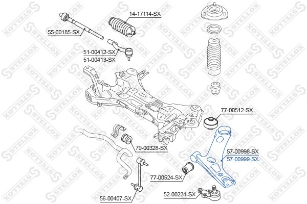 

Рычаг подвески Stellox 57-00999-SX