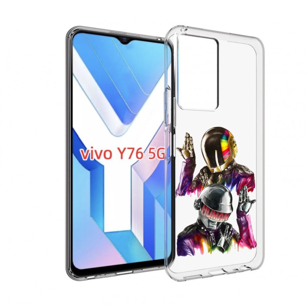 

Чехол MyPads диско космонавты для Vivo Y76 5G, Прозрачный, Tocco