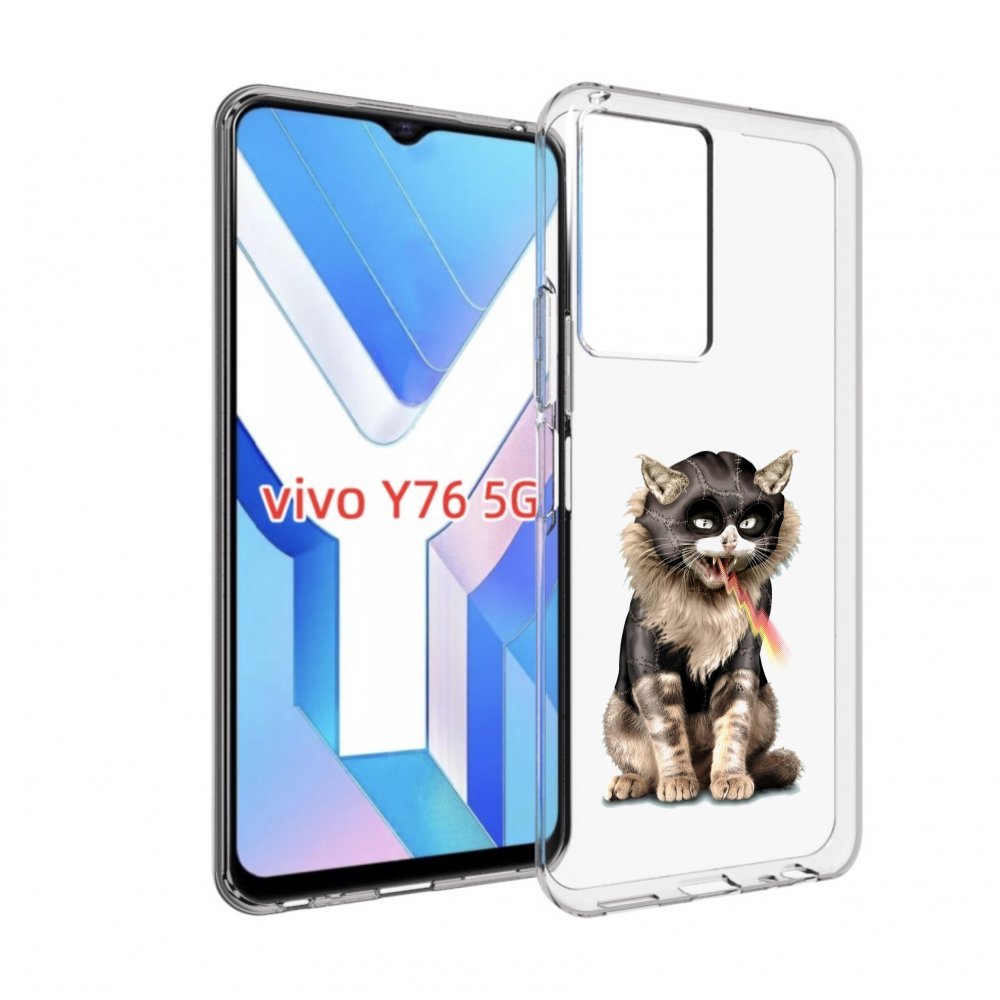 

Чехол MyPads дьяволский кот для Vivo Y76 5G, Прозрачный, Tocco
