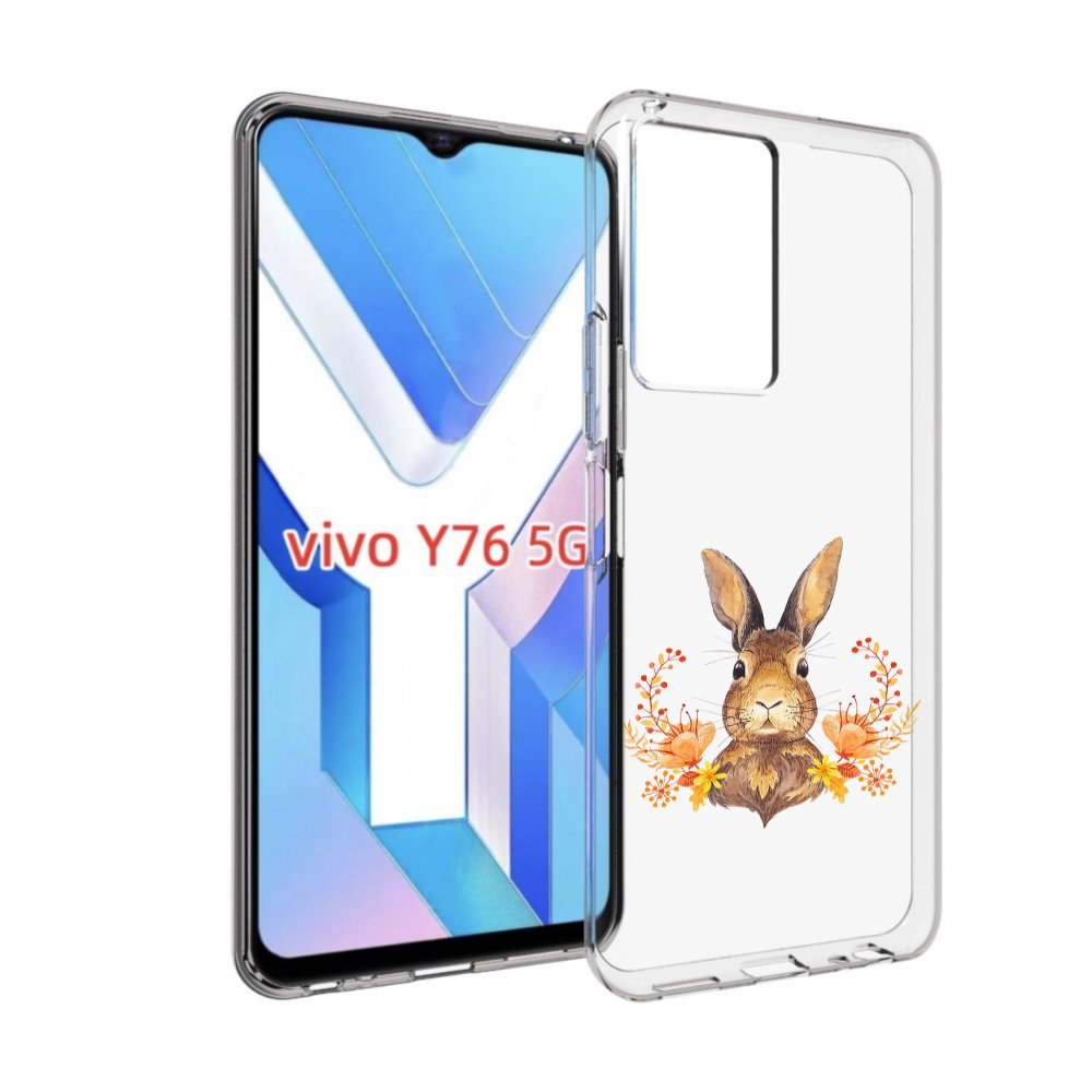 

Чехол MyPads зайка в цветах для Vivo Y76 5G, Прозрачный, Tocco
