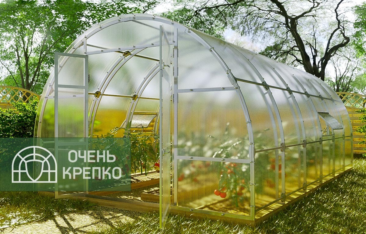

Теплица Усиленная Титан 3,5м (2 / 9 / Премиум / 3.5), Прозрачный, Арочные