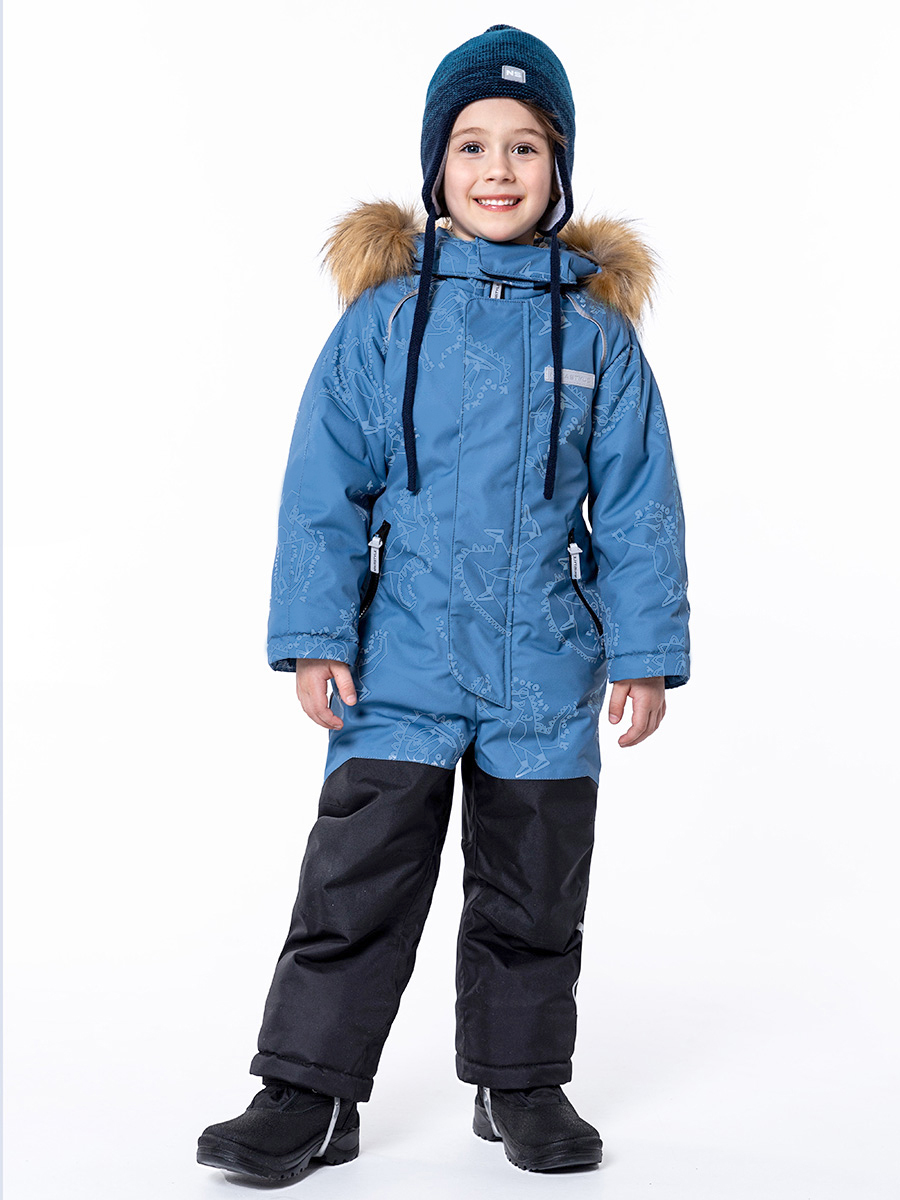 

Комбинезон детский NIKASTYLE 8з0523, джинсовый/черный, 98, Синий, 8з0523