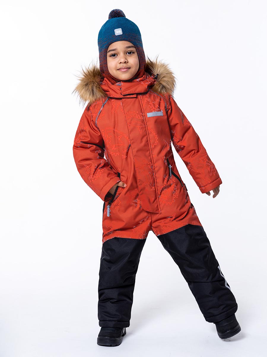 

Комбинезон детский NIKASTYLE 8з0523, терракотовый/черный, 92, Коричневый, 8з0523