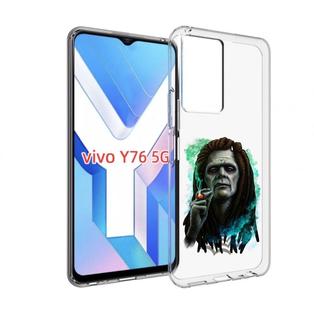 

Чехол MyPads зеленый мужчина с сигаретой для Vivo Y76 5G, Прозрачный, Tocco