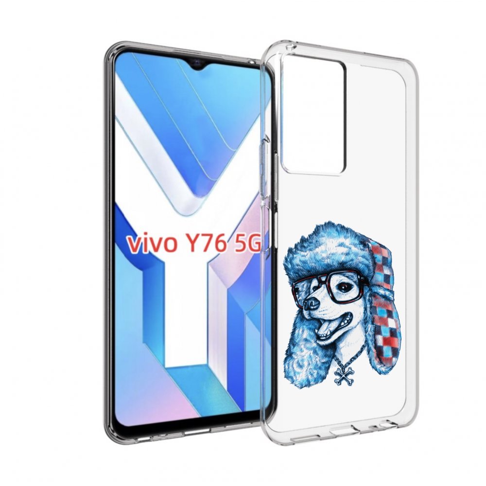 

Чехол MyPads зимний пес для Vivo Y76 5G, Прозрачный, Tocco