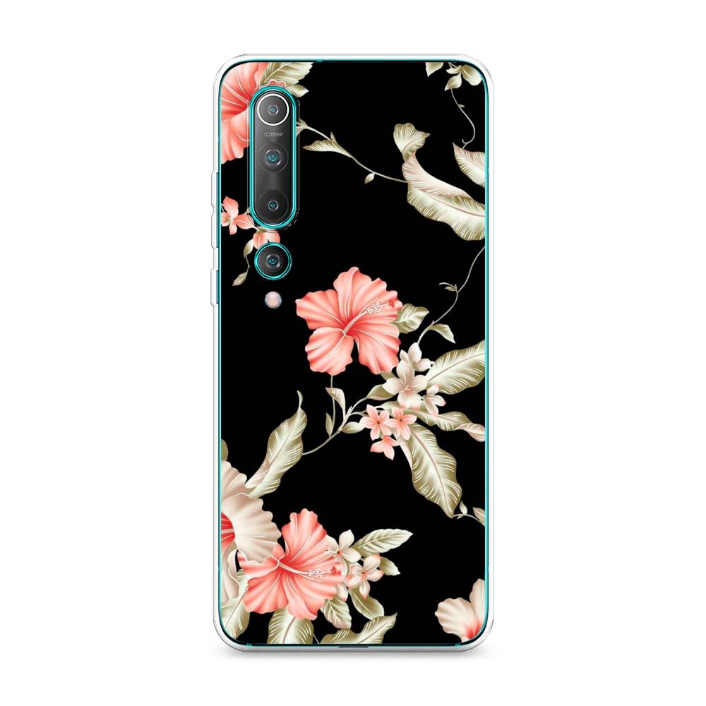 

Чехол Awog на Xiaomi Mi 10 Pro "Цветы на черном", Разноцветный, 37850-8