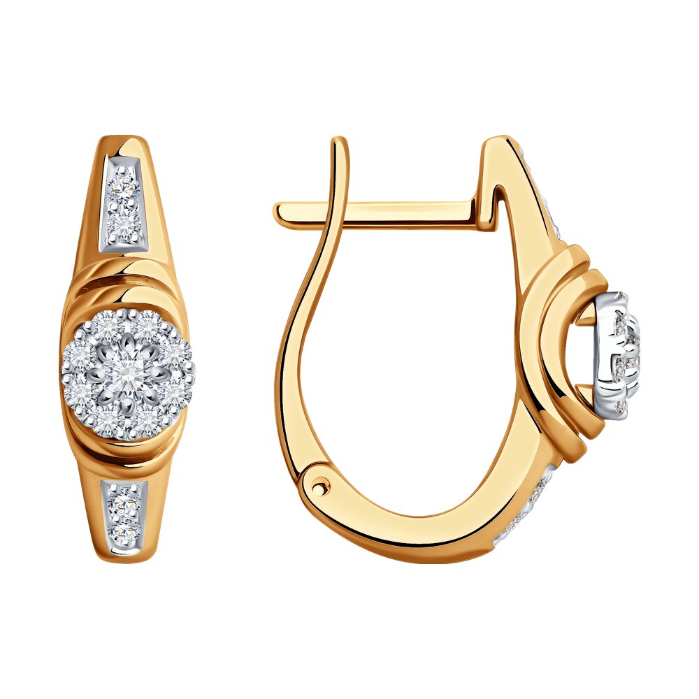 

Серьги из комбинированного золоа SOKOLOV Diamonds 1022179, бриллиант, 1022179