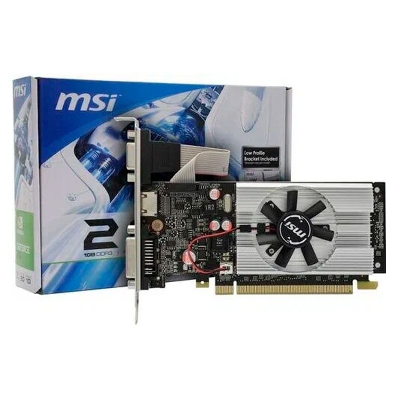

Видеокарта MSI NVIDIA GeForce 210 (N210-1GD3/LP), Черный, GeForce 210
