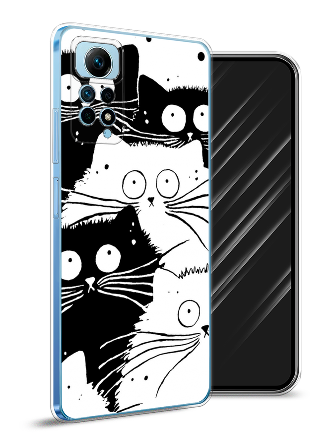

Чехол Awog на Redmi Note 12 Pro 4G "Коты черно-белые", Черный;белый, 319050-2