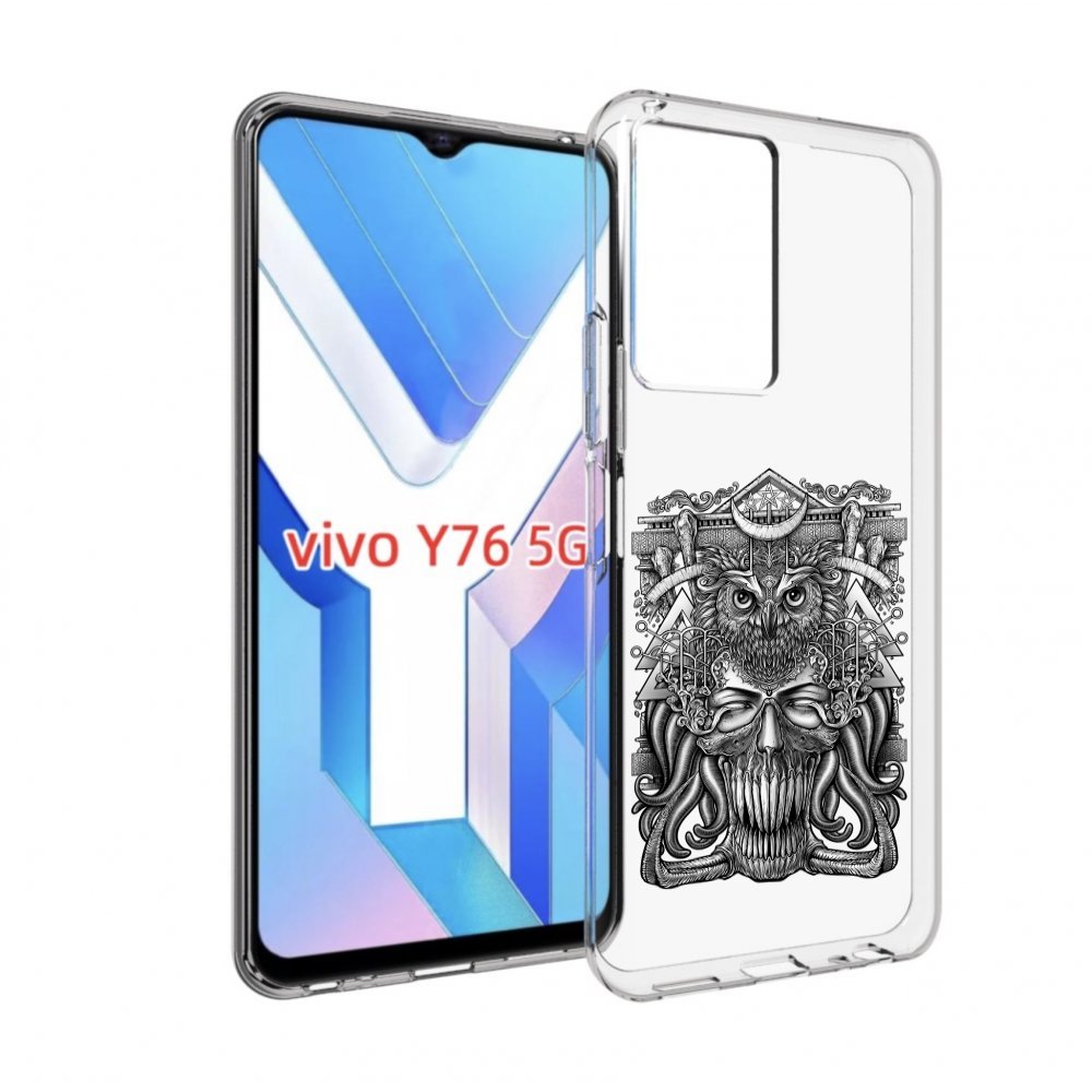 

Чехол MyPads зубастая сова для Vivo Y76 5G, Прозрачный, Tocco