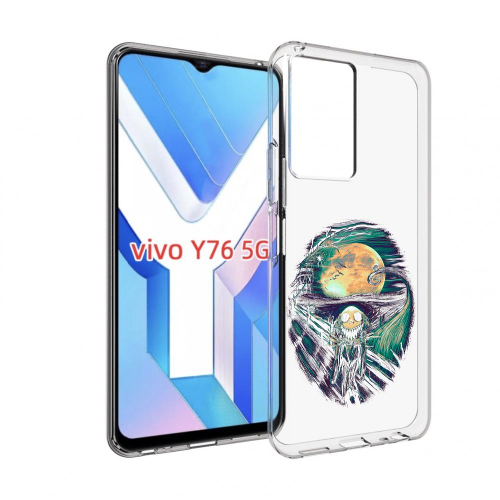 

Чехол MyPads зубастое существо абстракция для Vivo Y76 5G, Прозрачный, Tocco