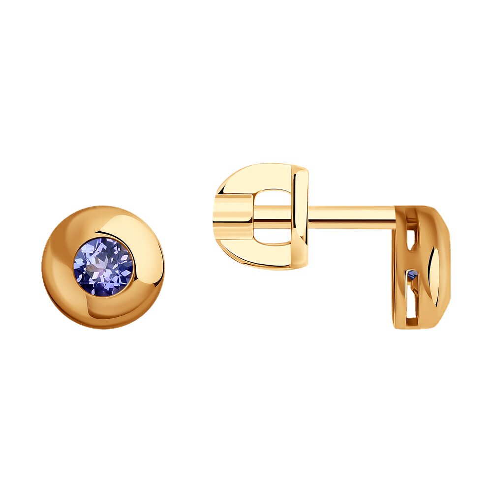 Серьги из красного золота с танзанитом SOKOLOV Diamonds 6024372