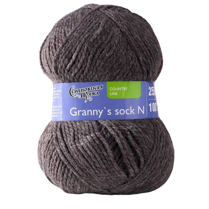 

Пряжа Семеновская пряжа Бабушкин носок Н 250 м, 100 г, №574 темно-натуральный, 1 шт, Серый, Бабушкин носок Н 100% акрил, 250 м, 100 г, №574 темно-натуральный, 1 шт