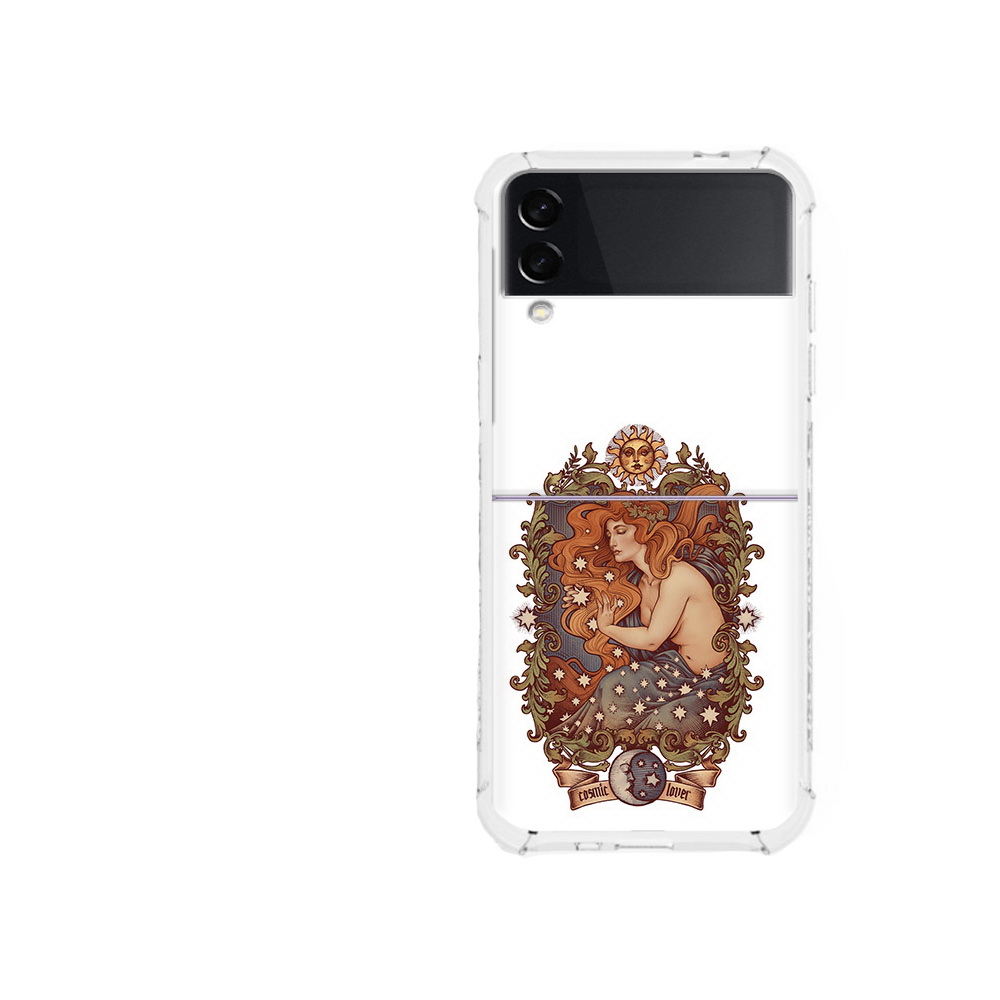 

Чехол MyPads Tocco для Samsung Galaxy Z Flip 3 звездная девушка абстракция, Прозрачный, Tocco