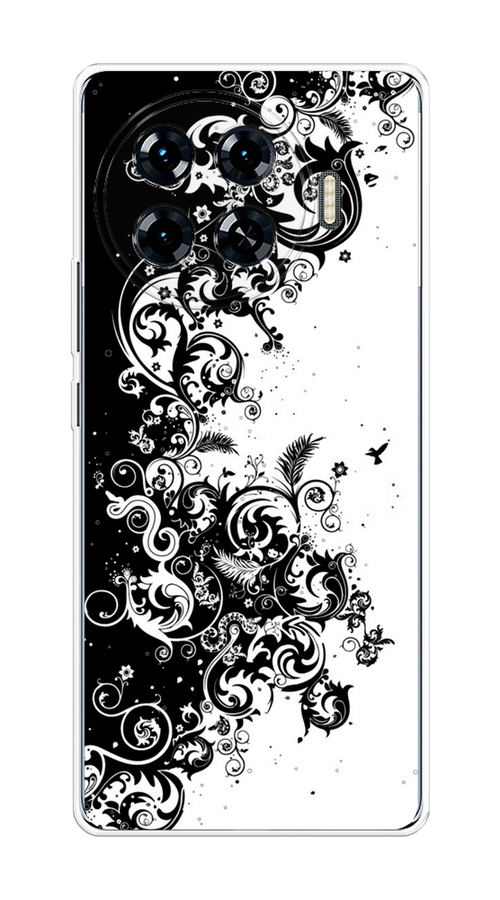 

Чехол на Tecno Spark 20 Pro Plus "Черно белый узор", Белый;черный;серый, 305050-1