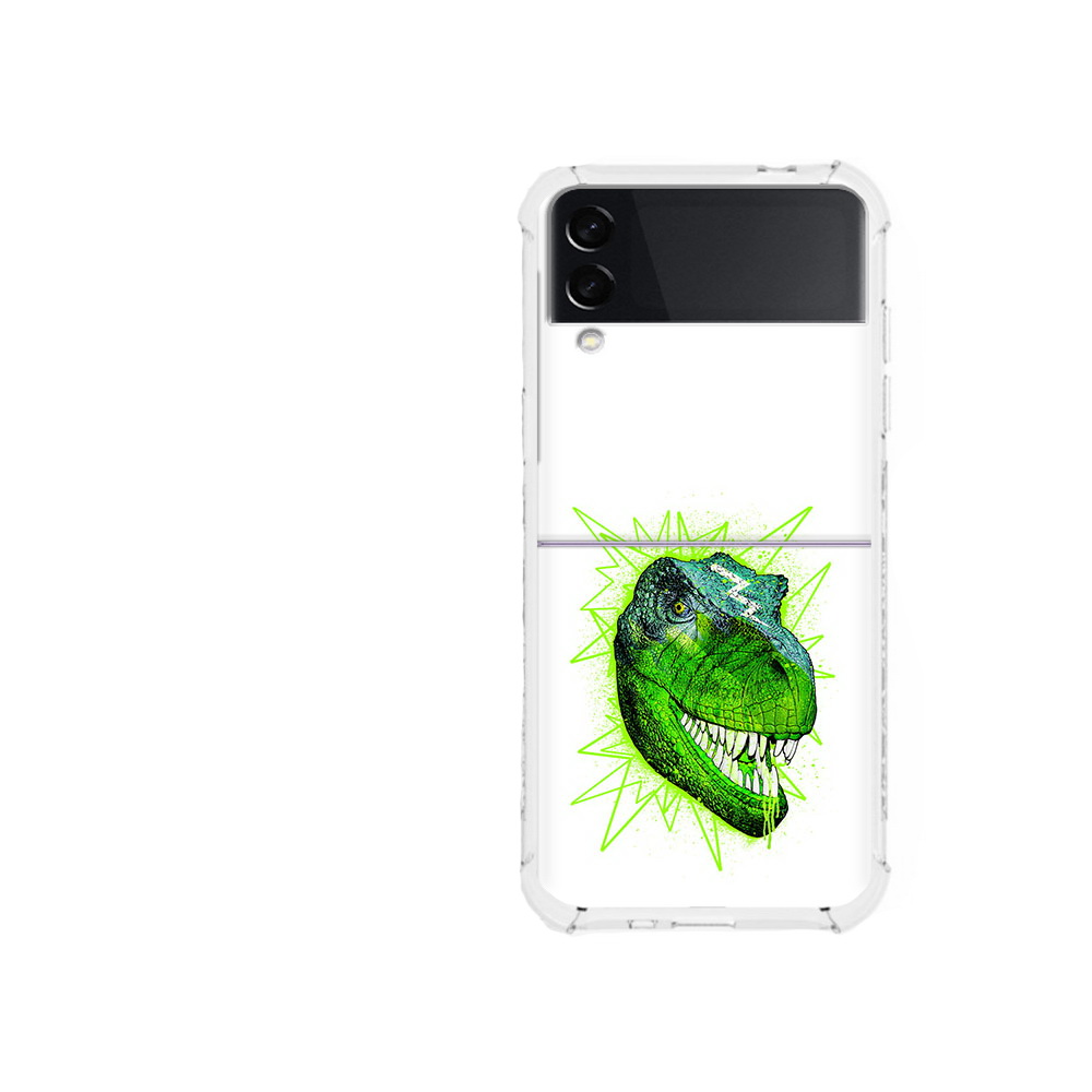 

Чехол MyPads Tocco для Samsung Galaxy Z Flip 3 зеленый динозавр (PT226934.584.358), Прозрачный, Tocco