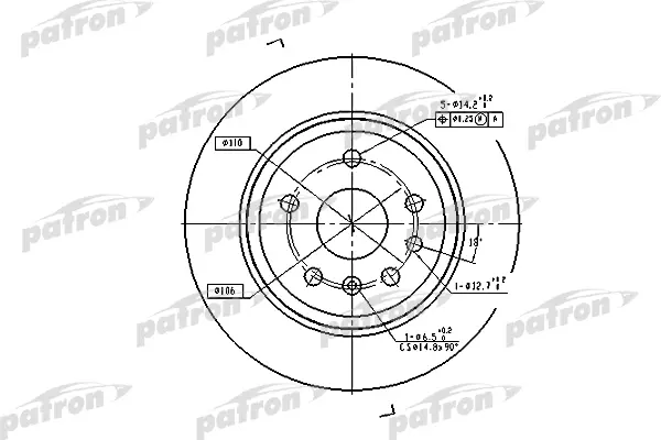 

Тормозной диск PATRON PBD2773