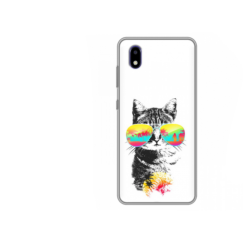 

Чехол MyPads Tocco для ZTE Blade A3 2020 крутой кот (PT226941.466.425), Прозрачный, Tocco