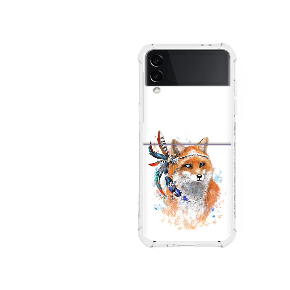 

Чехол MyPads Tocco для Samsung Galaxy Z Flip 3 инду лиса (PT226934.584.377), Прозрачный, Tocco