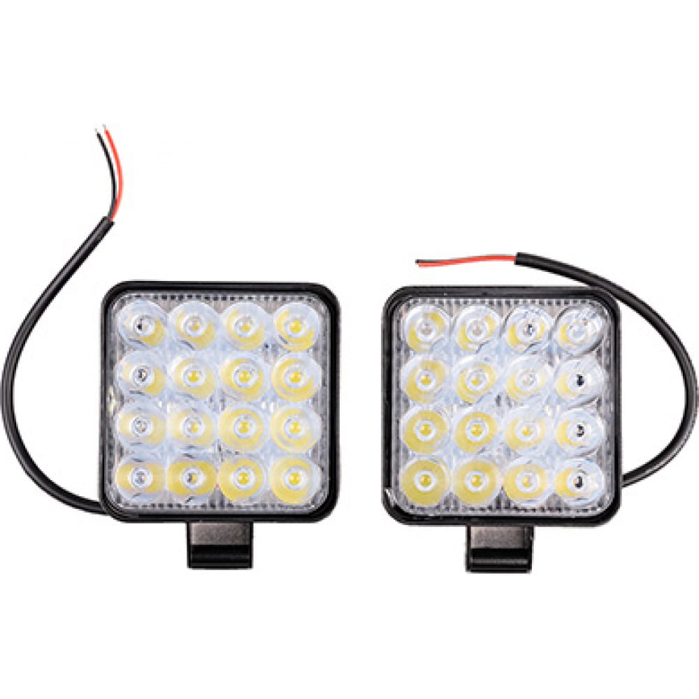 

SKYWAY Фара светодиодная OFF ROAD 85*85*17мм 48W 6000К 2 шт 16 диодов S07201094