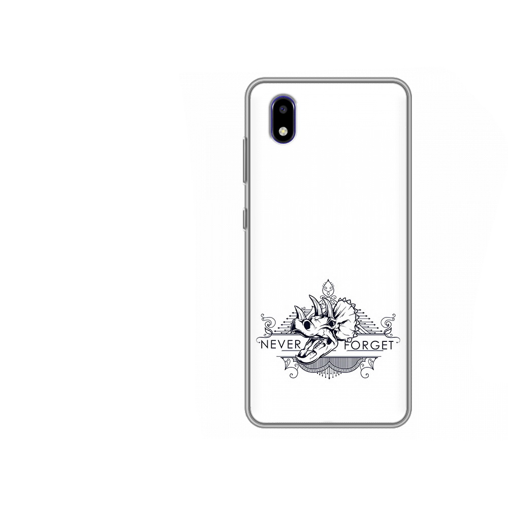 

Чехол MyPads Tocco для ZTE Blade A3 2020 логотип носорога никогда не забуду, Прозрачный, Tocco