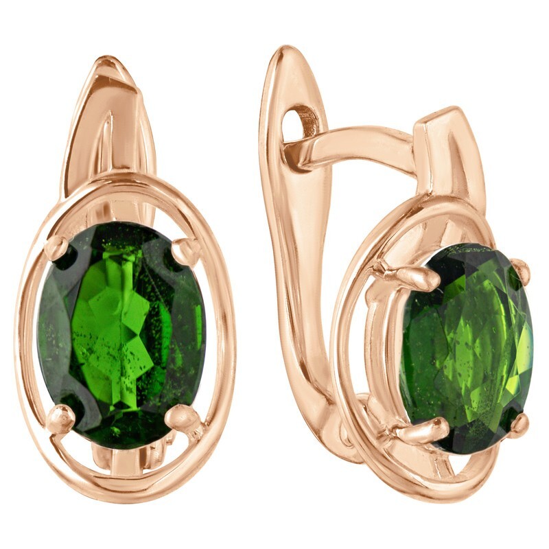 

Серьги из серебра с диопсидом LAZURIT-ONLINE 8198RG, 8198RG