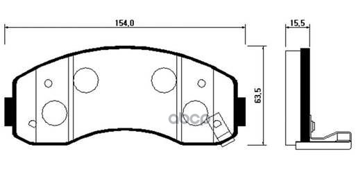 фото Колодки тормозные дисковые передн kia: bongo, k2500, k2700 hsb арт. hp1014