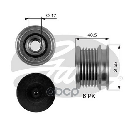 Обгонный шкив генератора Gates OAP7057