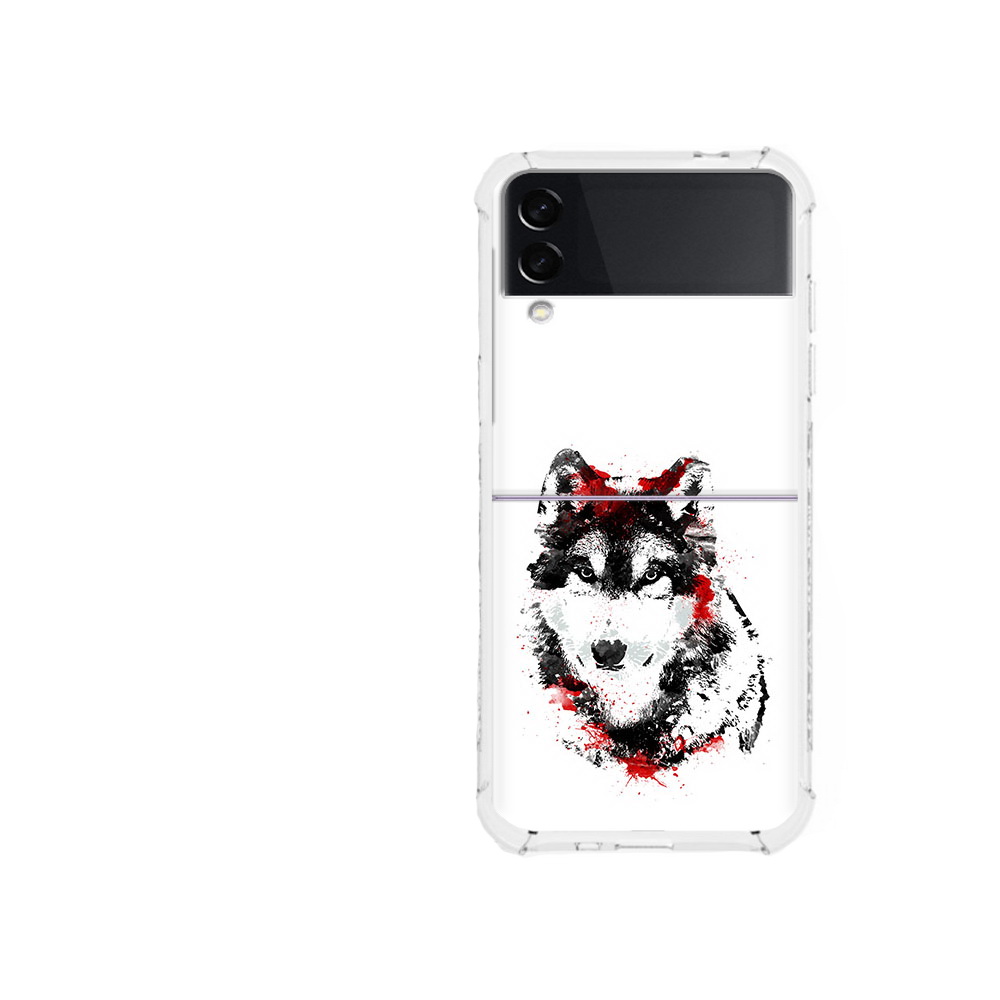 

Чехол MyPads Tocco для Samsung Galaxy Z Flip 3 кровавый волк (PT226934.584.416), Прозрачный, Tocco