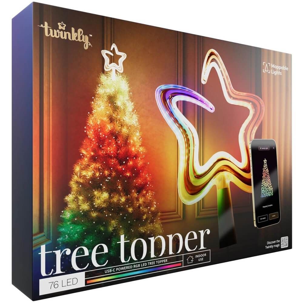 

Гирлянда линейная Twinkly Tree Topper светодиодная мультицвет 76 ламп