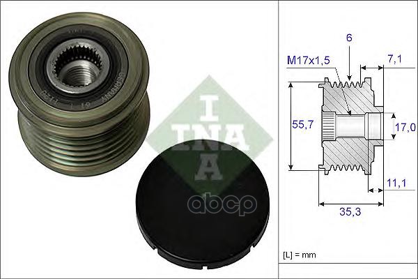 

Обгонный шкив генератора Ina 535003710