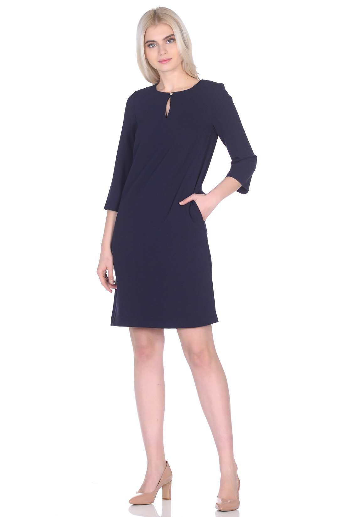 

Повседневное платье женское Baon B459011 синее L, B459011