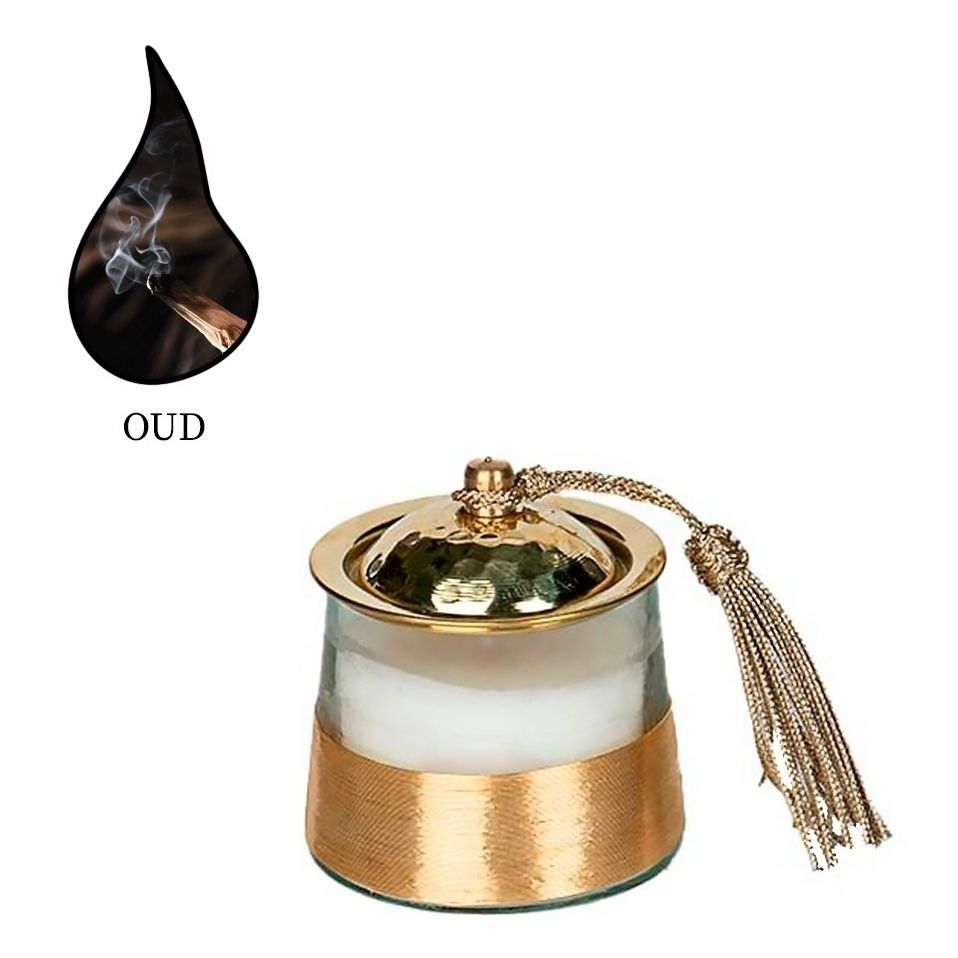 

Свеча ароматическая в стакане Nour Bougie Conika oud 156 г