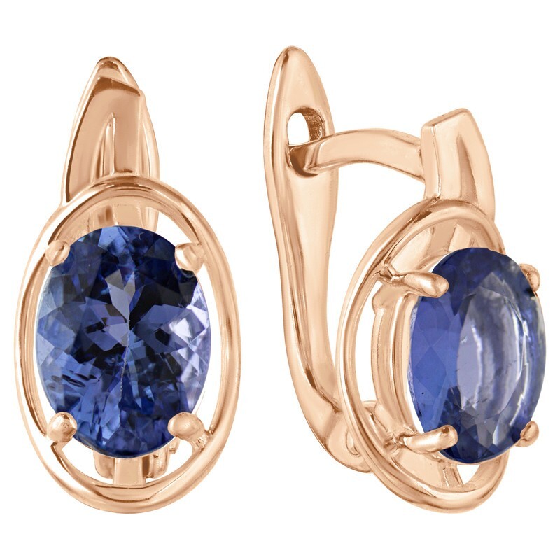 

Серьги из серебра с танзанитом LAZURIT-ONLINE 8199RG, 8199RG