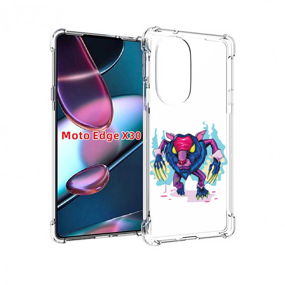 

Чехол MyPads фиолетовая-россомаха для Motorola Moto Edge X30, Прозрачный, Tocco