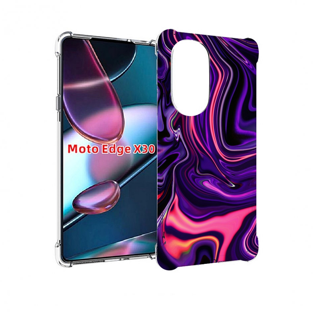 

Чехол MyPads фиолетовые краски для Motorola Moto Edge X30, Прозрачный, Tocco