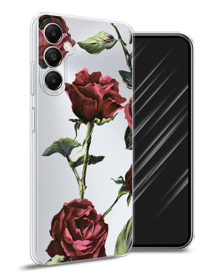

Чехол Awog на Samsung Galaxy A05s "Бордовые розы фон", Бордовый, 2108850-1
