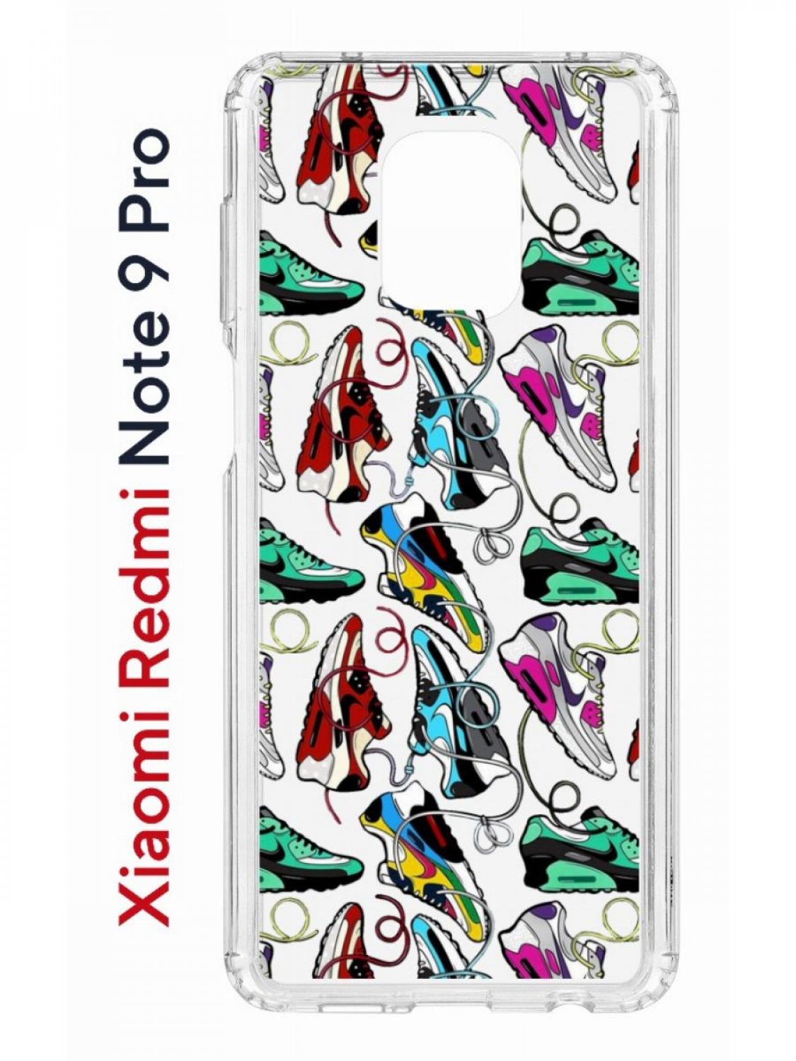 Чехол на Redmi Note 9 Pro/9s/9 Pro Max Kruche Print Кроссы Nike Air Max противоударный