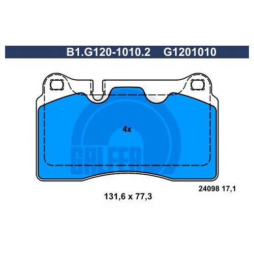 

Комплект передних тормозных колодок Galfer B1G12010102