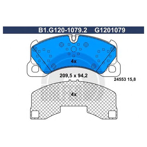 

Комплект передних тормозных колодок Galfer B1G12010792