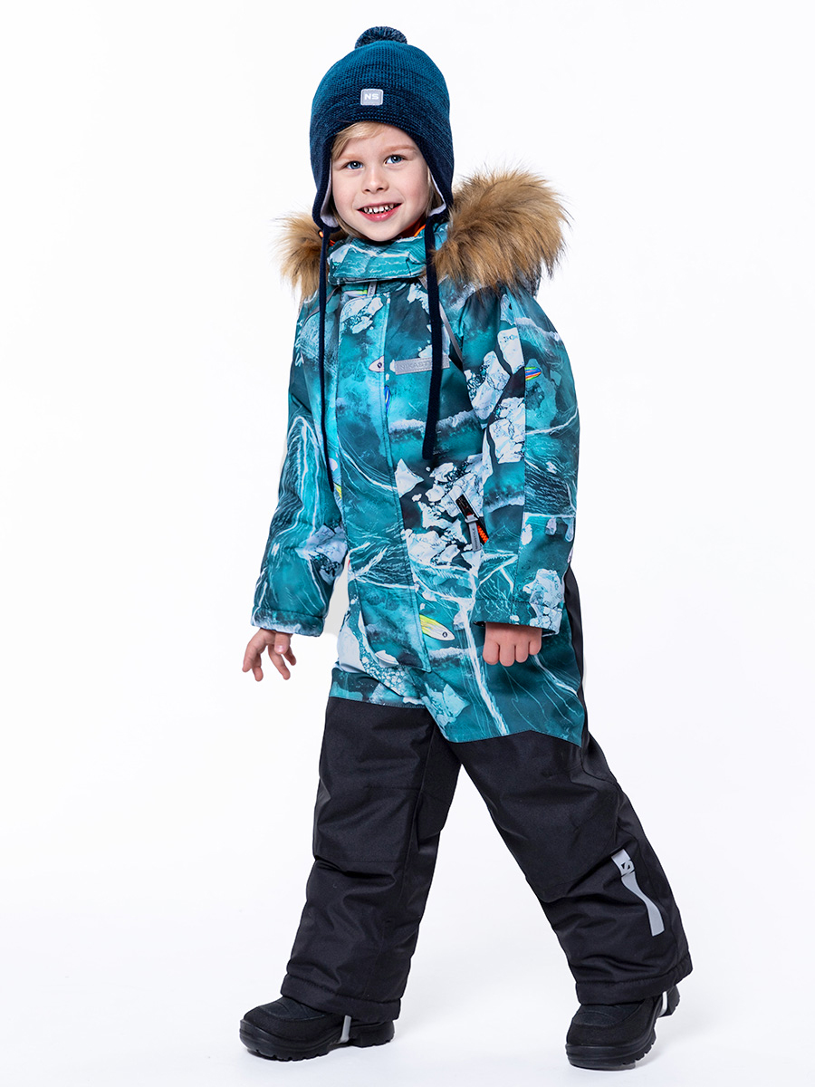 

Комбинезон детский NIKASTYLE 8з0923, атлантик/черный, 128, Бирюзовый, 8з0923
