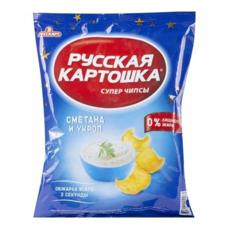 

Чипсы картофельные Русская Картошка сметана и укроп 20 г